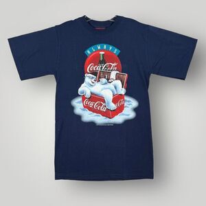 VINTAGE Coca Cola Polar Bear Short Sleeve Crew neck 90's T-shirt Men's Small